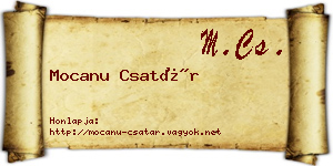 Mocanu Csatár névjegykártya
